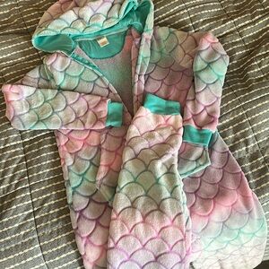 Cat & Jack mermaid colorful one piece union suit pajamas
